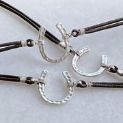 Devlin For The Boys Hammered Horseshoe Bracelet - Sterling Silver - www.urban-equestrian.com