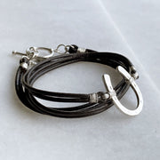 Devlin For The Boys Hammered Horseshoe Bracelet - Sterling Silver - www.urban-equestrian.com