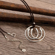 Double Luck Horseshoe Earrings - Silver - www.urban-equestrian.com
