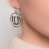 Double Luck Horseshoe Earrings - Silver - www.urban-equestrian.com