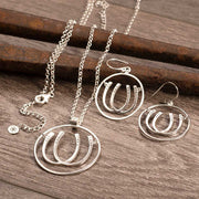 Double Luck Horseshoe Earrings - Silver - www.urban-equestrian.com