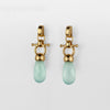 Droplette Snaffle Bit Earrings - Aqua Chalcedony - Urban-Equestrian