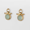 Gemme Snaffle Bit Earrings - Aqua Chalcedony - Urban-Equestrian