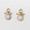 Gemme Snaffle Bit Earrings - Moonstone & Gold - Urban-Equestrian