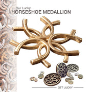 Good Luck Horseshoe Threader Earring - Gold - www.urban-equestrian.com