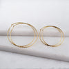 Hammered Hoop Earrings - Gold - www.urban-equestrian.com
