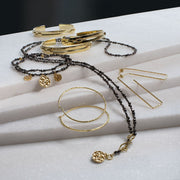 Hammered Hoop Earrings - Silver - www.urban-equestrian.com