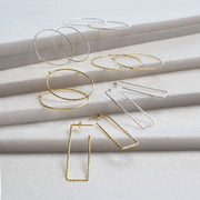 Hammered Hoop Earrings - Silver - www.urban-equestrian.com