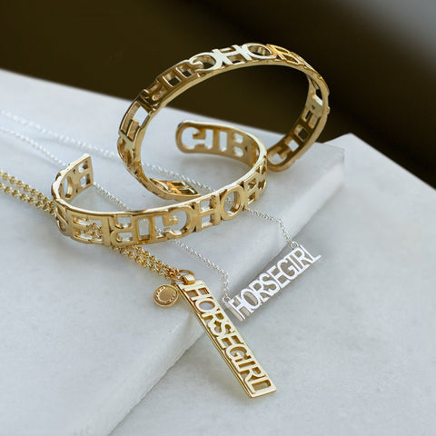 Horse Girl Cuff in Gold - www.urban-equestrian.com