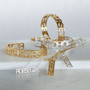Horse Girl Cuff in Silver - www.urban-equestrian.com