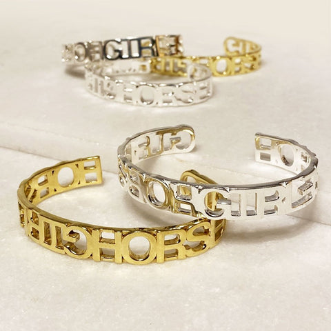 Horse Girl Cuff in Silver - www.urban-equestrian.com
