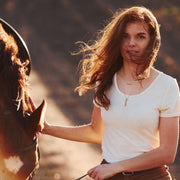Horse Girl Dog Tag- Silver - www.urban-equestrian.com