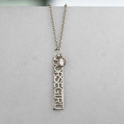 Horse Girl Dog Tag- Silver - www.urban-equestrian.com