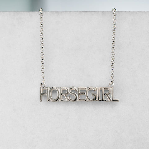 Horse Girl Pendant- Silver - www.urban-equestrian.com
