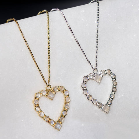 Keepsake Moonstone Heart - Gold - www.urban-equestrian.com