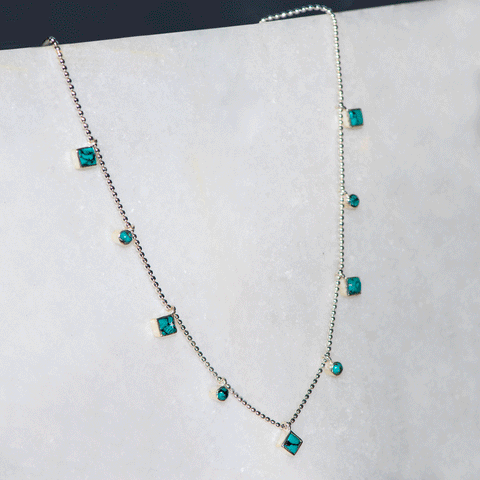 Keepsake Turquoise Choker - Silver - www.urban-equestrian.com