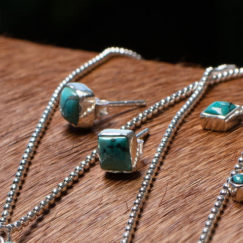 Keepsake Turquoise Earring - Silver - www.urban-equestrian.com