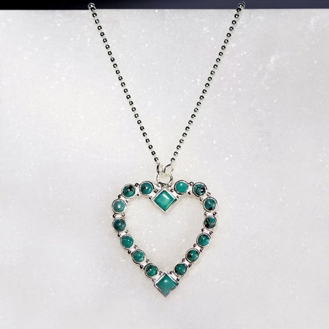 Keepsake Turquoise Heart - Silver - www.urban-equestrian.com