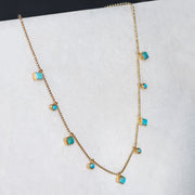 Keepsake Turquoise Horseshoe Necklace - Gold - www.urban-equestrian.com