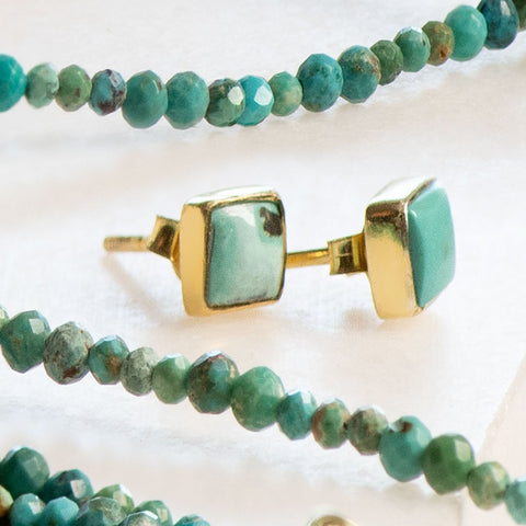 Keepsake Turquoise Horseshoe Necklace - Gold - www.urban-equestrian.com