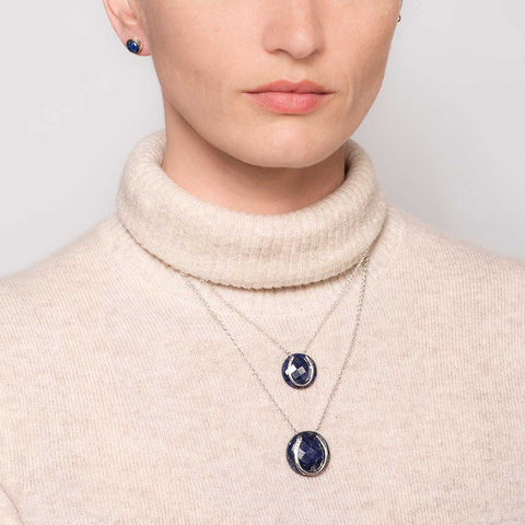 Lapis Lazuli Horseshoe Necklace - www.urban-equestrian.com