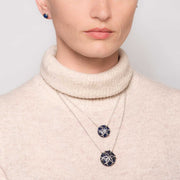 Lapis Lazuli Medallion Horseshoe Necklace - www.urban-equestrian.com
