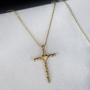 Lariat Cross Necklace - Gold - www.urban-equestrian.com