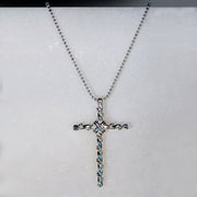 Lariat Cross Necklace - Silver - www.urban-equestrian.com