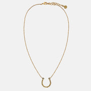 Lariat Horseshoe Necklace - Gold - www.urban-equestrian.com