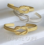 Lariat "Love Me Knot" Bracelet - Sterling Silver & Brass - www.urban-equestrian.com