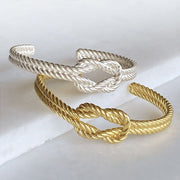 Lariat "Love Me Knot" Bracelet - Sterling Silver & Brass - www.urban-equestrian.com