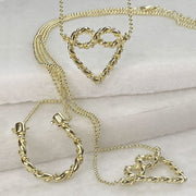Lariat "Love Me Knot" Bracelet - Sterling Silver & Brass - www.urban-equestrian.com