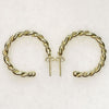 Lariat Rope Gold Twist Hoop Earrings - Small - www.urban-equestrian.com