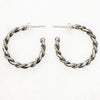 Lariat Rope Silver Twist Hoop Earrings - Small - www.urban-equestrian.com