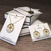 Lariat Rope Twist Gold Hoop Earrings - Large - www.urban-equestrian.com