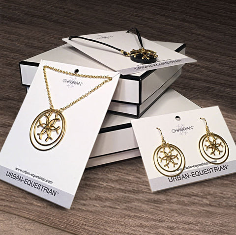 Lariat Rope Twist Gold Hoop Earrings - Large - www.urban-equestrian.com