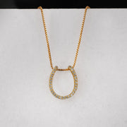 Levade Horseshoe Necklace - Gold - www.urban-equestrian.com