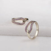 Levade Horseshoe Necklace - Violet Silver - www.urban-equestrian.com