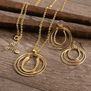 Luck N Rings Horseshoe Necklace - Gold - www.urban-equestrian.com