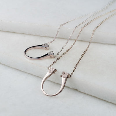 Lucky Nail Necklace- Silver - www.urban-equestrian.com