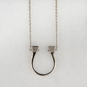 Lucky Nail Necklace- Silver - www.urban-equestrian.com
