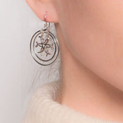 Medallion Horseshoe Earrings - Silver - www.urban-equestrian.com