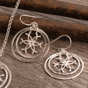 Medallion Horseshoe Earrings - Silver - www.urban-equestrian.com