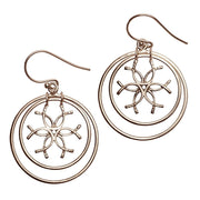 Medallion Horseshoe Earrings - Silver - www.urban-equestrian.com