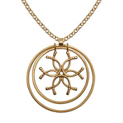 Medallion N Rings Horseshoe Necklace- Gold - www.urban-equestrian.com