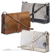 Mirada Cowhide Crossbody - Grey/Black - www.urban-equestrian.com