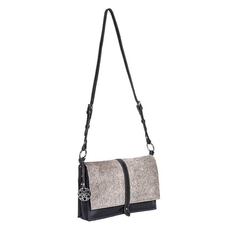 Mirada Cowhide Crossbody - Grey/Black - www.urban-equestrian.com