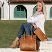 Mirada Cowhide Tote Bag - Chestnut - www.urban-equestrian.com