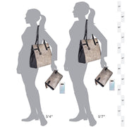 Mirada Cowhide Tote Bag - Grey/Black - www.urban-equestrian.com