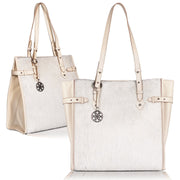 Mirada Cowhide Tote Bag - Ivory - www.urban-equestrian.com